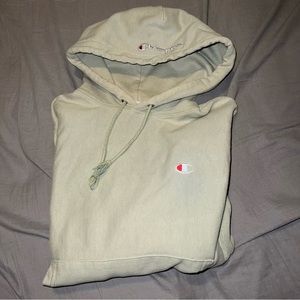 sage green champion hoodie